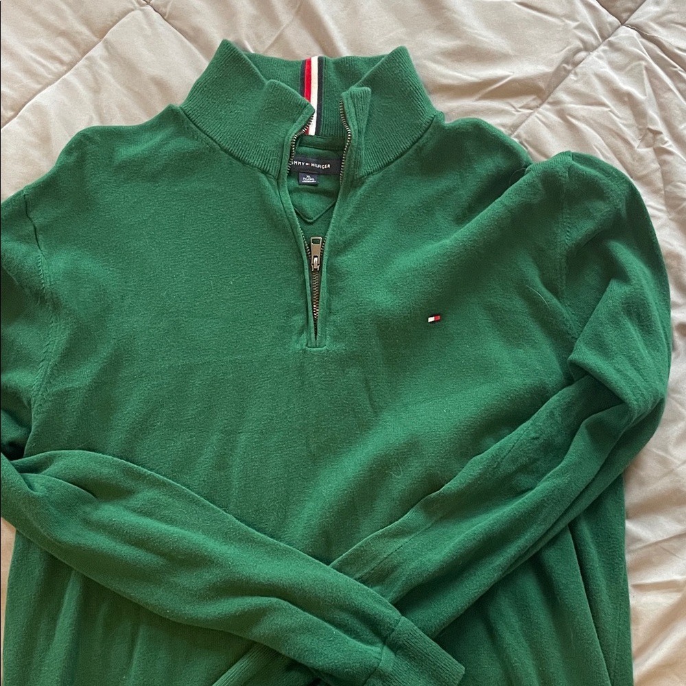 Tommy Hilfiger Men's Zip-Up Sweater in Green